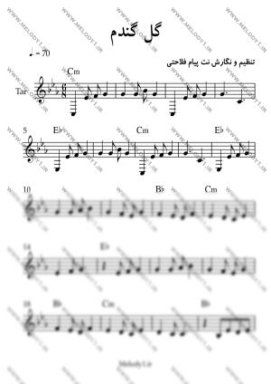نت گل گندم از محلی برای تار